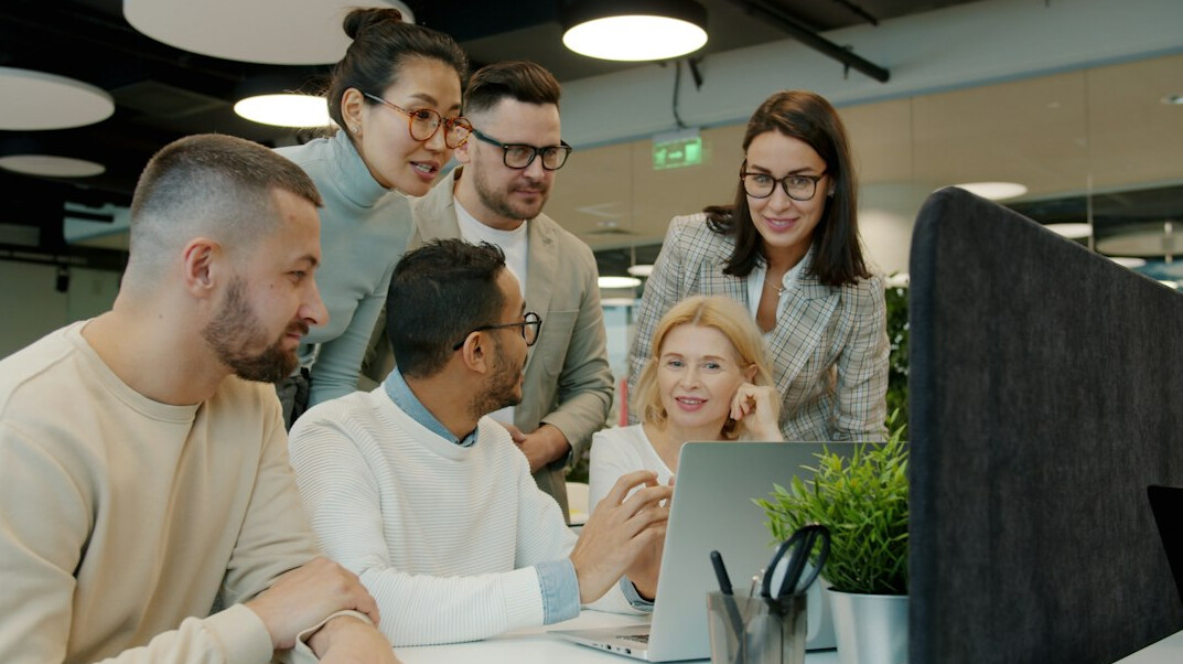 team collaboration in office