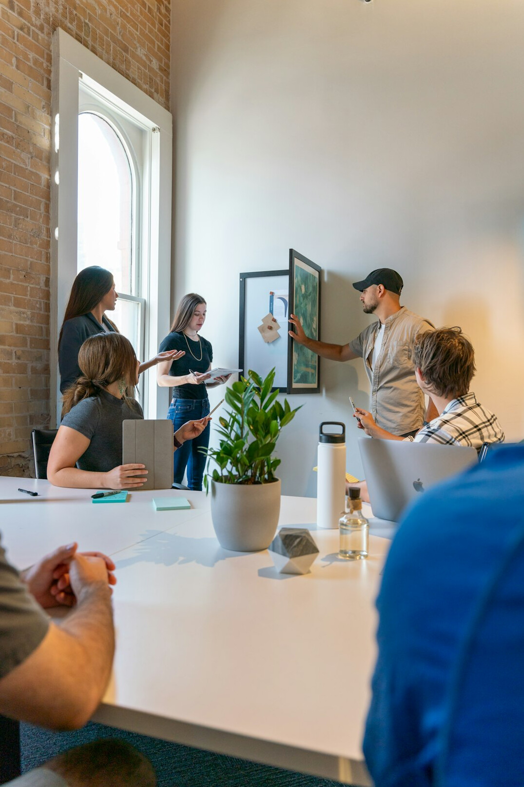 team working together in office