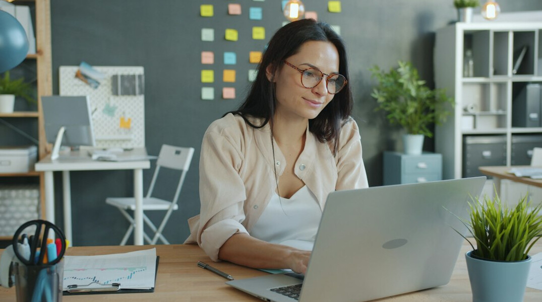 successful businesswoman smiling