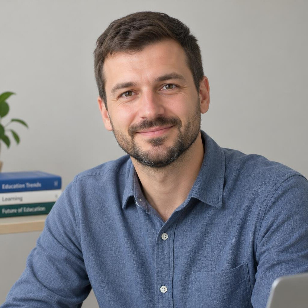 Portrait of a bearded man in a casual shirt